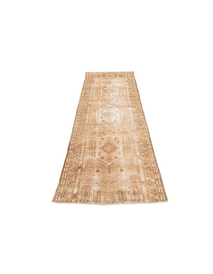 Detail image of  3' 4 x 9' 1  Hand Knotted Ultra Vintage Persian Wool Runner Rug