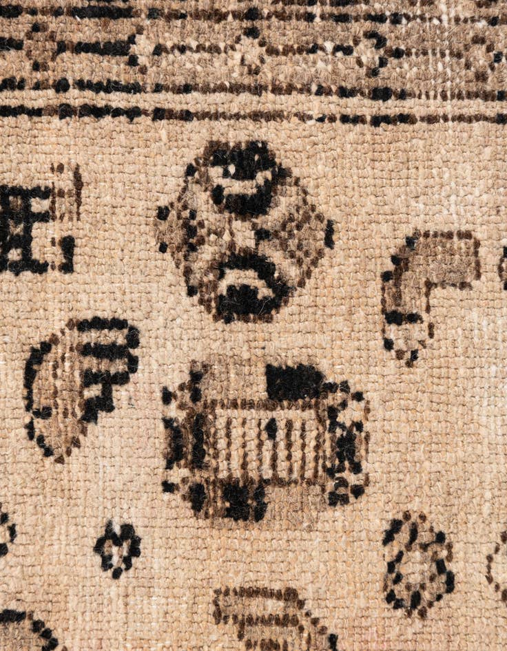 Detail image of  3' 5 x 9' 5  Hand Knotted Ultra Vintage Persian Wool Runner Rug