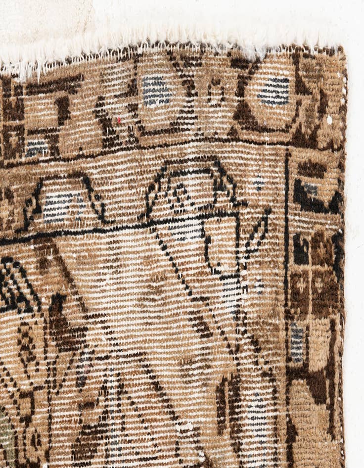 Detail image of  3' x 5' 10  Hand Knotted Ultra Vintage Persian Wool Runner Rug