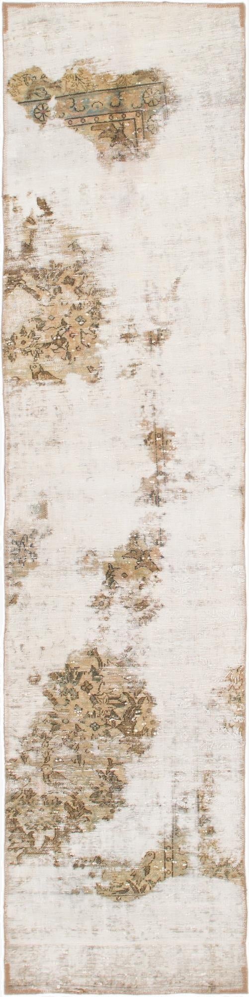  2' 6 x 10' 2  Hand Knotted Ultra Vintage Persian Wool Runner Rug