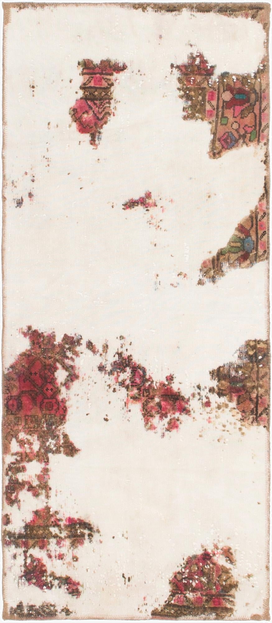  2' 8 x 6' 4  Hand Knotted Ultra Vintage Persian Wool Runner Rug