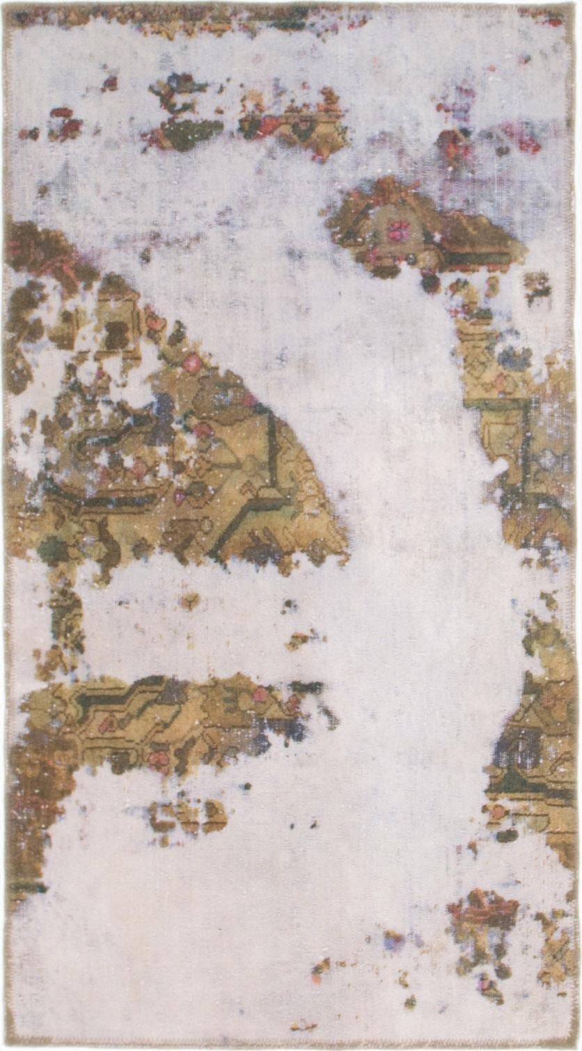  2' 6 x 4' 7  Hand Knotted Ultra Vintage Persian Wool Runner Rug