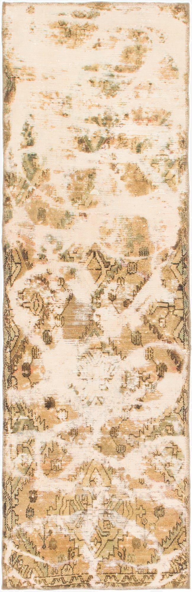  2' 8 x 8' 9  Hand Knotted Ultra Vintage Persian Wool Runner Rug