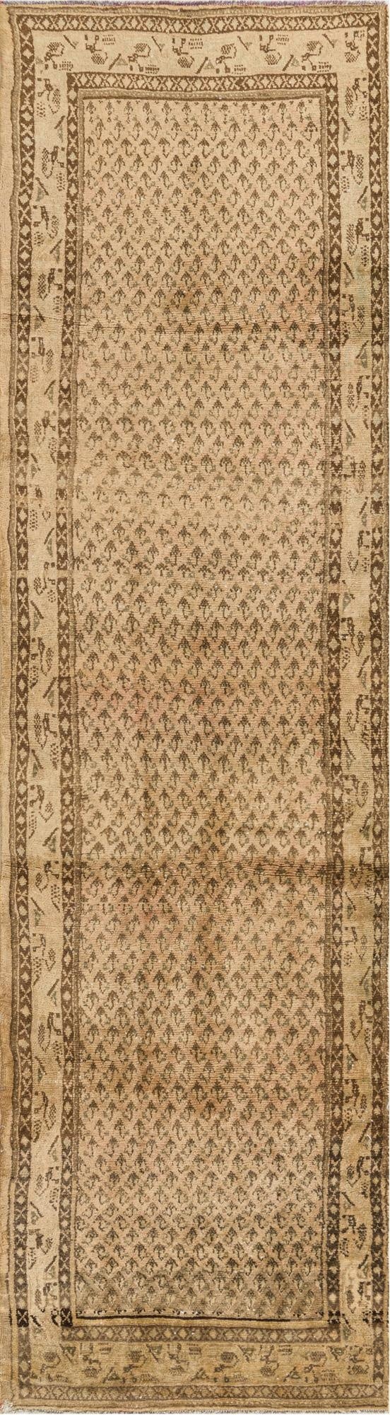  2' 10 x 10' 1  Hand Knotted Ultra Vintage Persian Wool Runner Rug