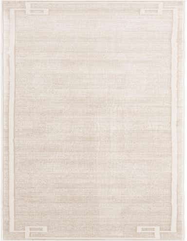 A 14 ft runner rug in shades of brown and tan, featuring a subtle textured pattern and a contemporary ivory border, ideal for a hallway.