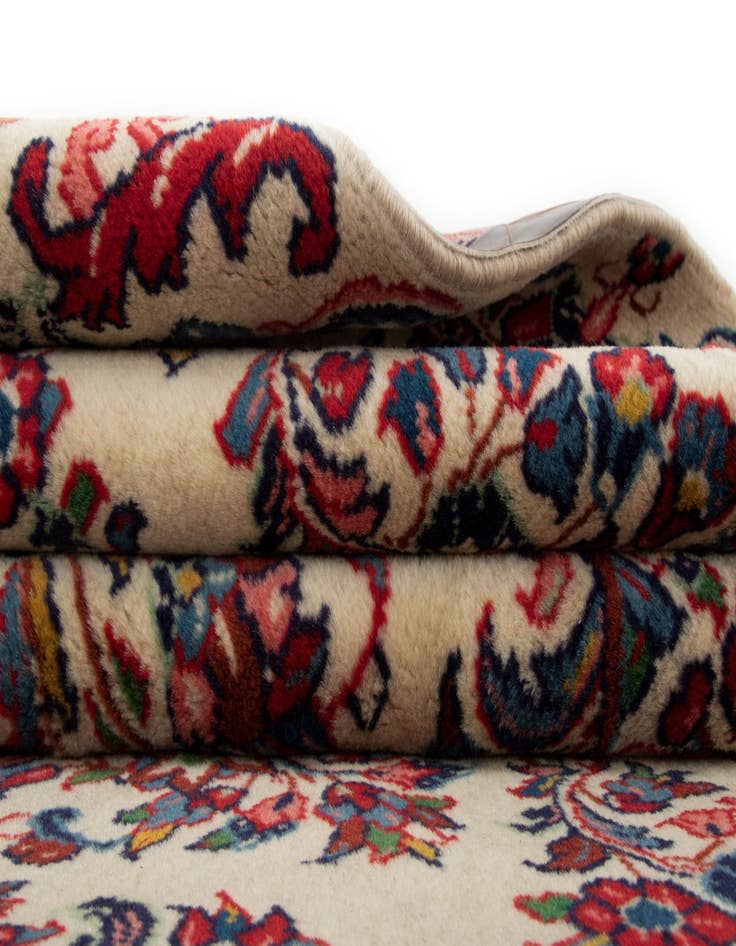 Detail image of  3' 6 x 10' 7  Hand Knotted Veramin Persian Wool Runner Rug