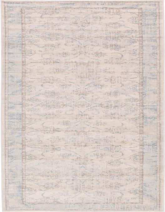A 10 ft runner rug from the Victoria Collection, featuring a distressed traditional botanical pattern in brown and ivory tones, ideal for a hallway.