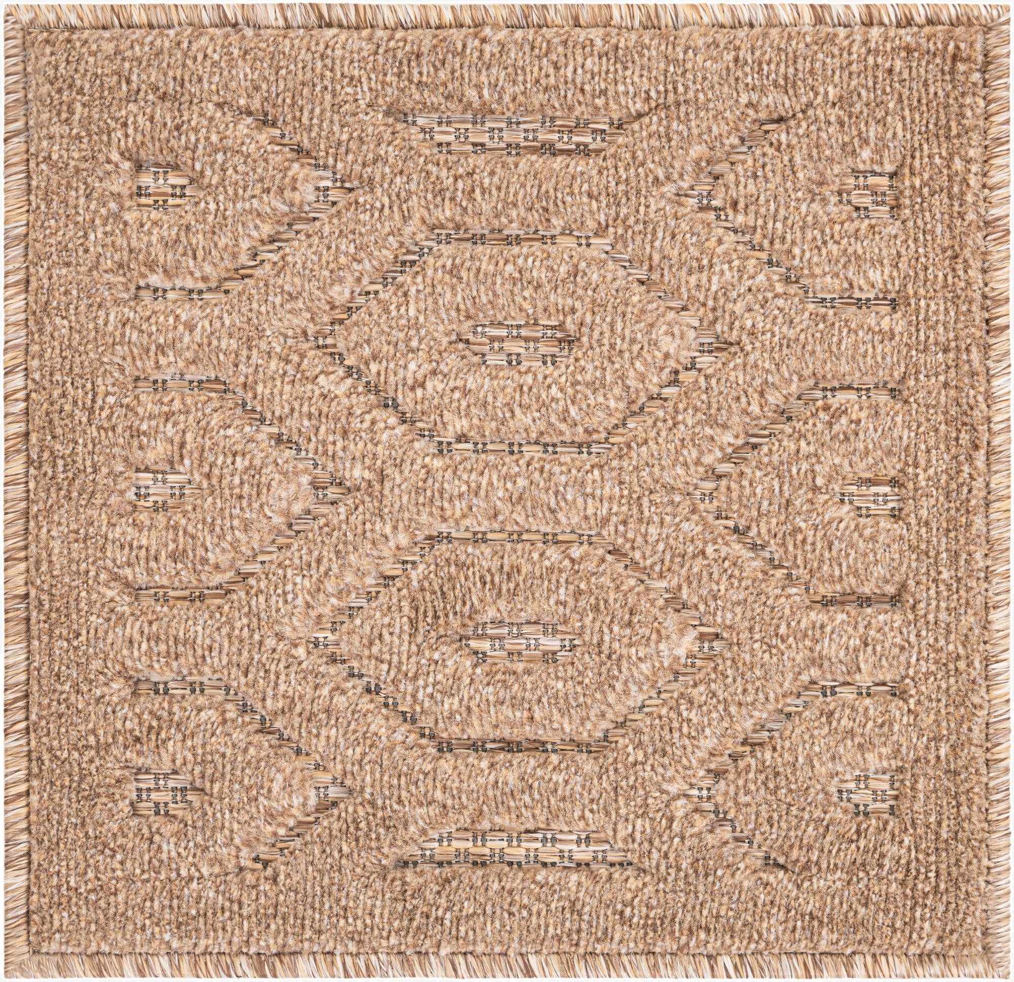  1' 4 x 1' 4  Washable Trellis Textured Indoor / Outdoor Sample Rug