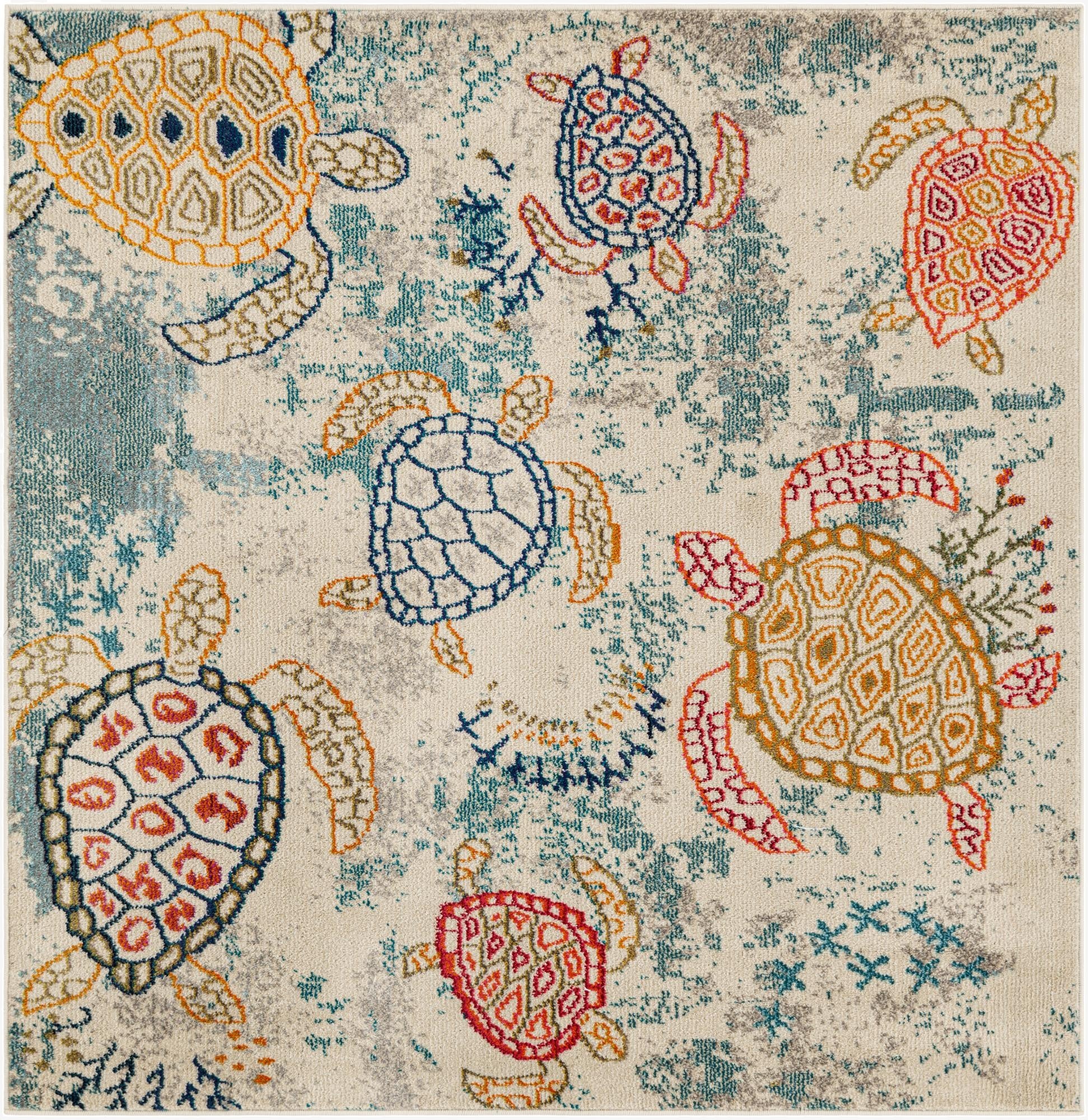  5' 3 x 5' 3  Washable Amalfi Square Rug