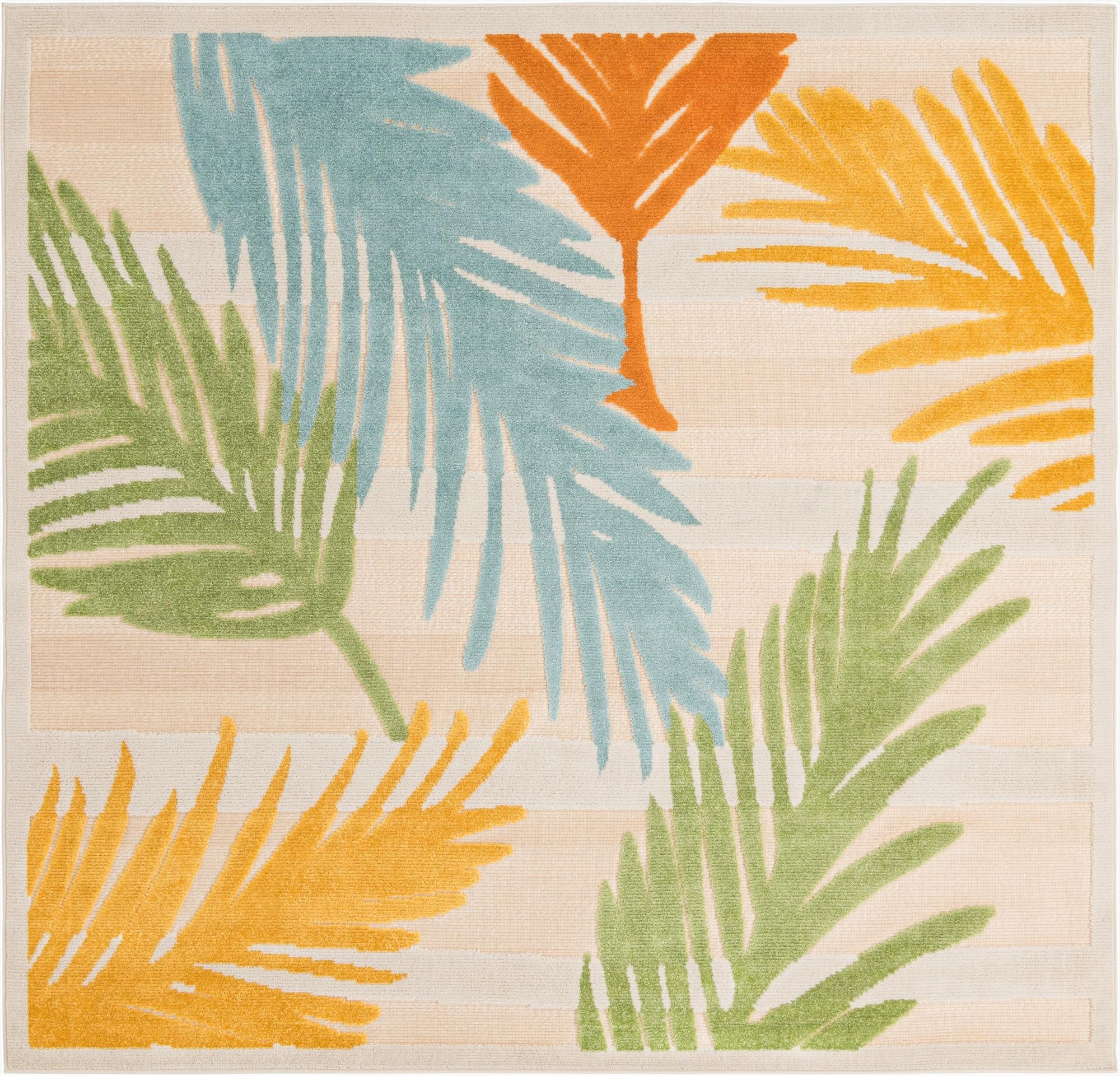  7' 10 x 7' 10  Washable Aruba Indoor / Outdoor Square Rug