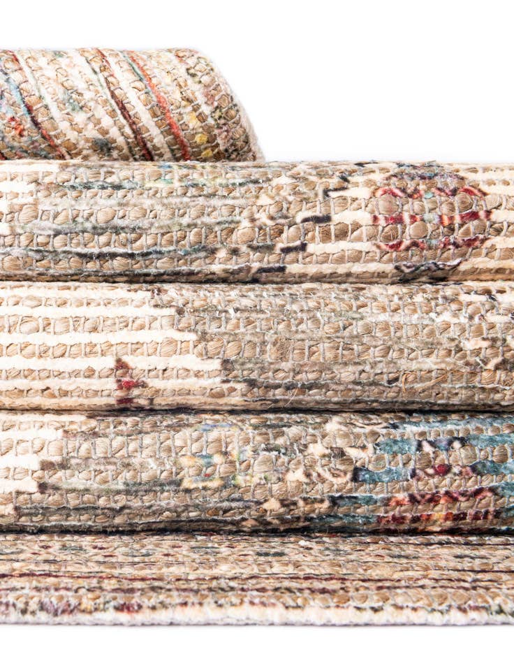 Detail image of  7' 10 x 7' 10  Hand Woven Chenille Jute Square Rug