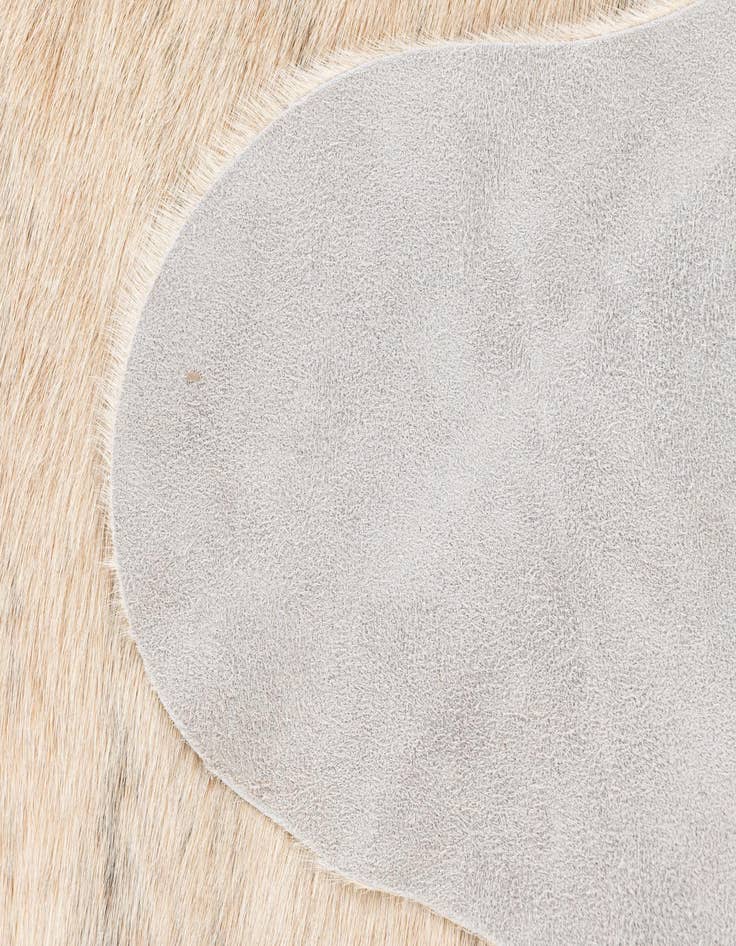 Detail image of  5' 10 x 6' 5 Cowhide Leather Square Rug