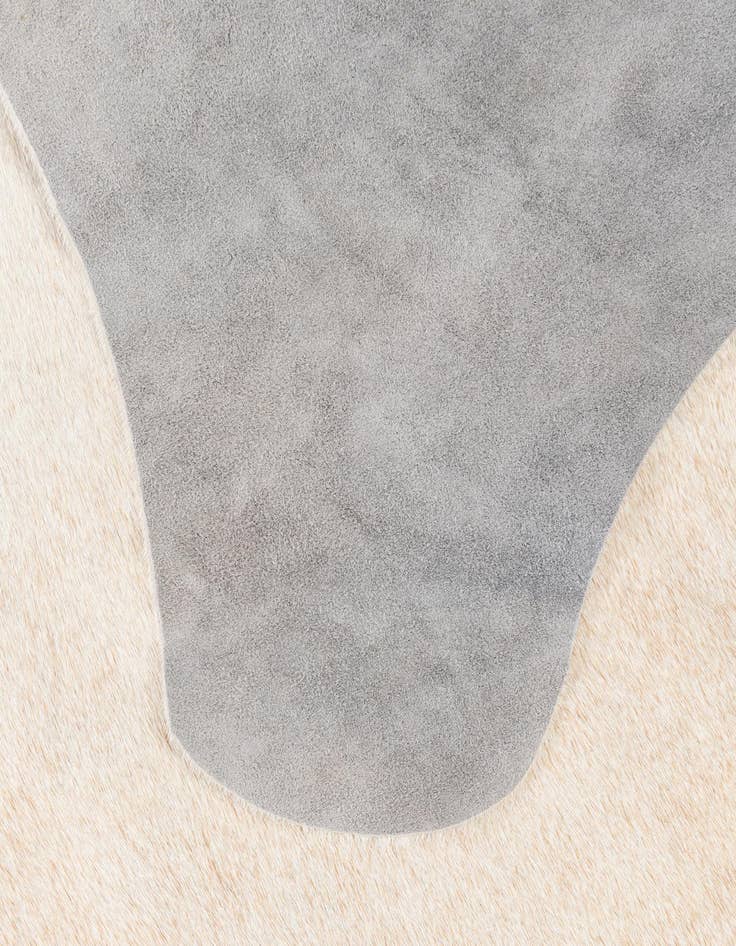 Detail image of  5' 11 x 6' 5 Cowhide Leather Square Rug