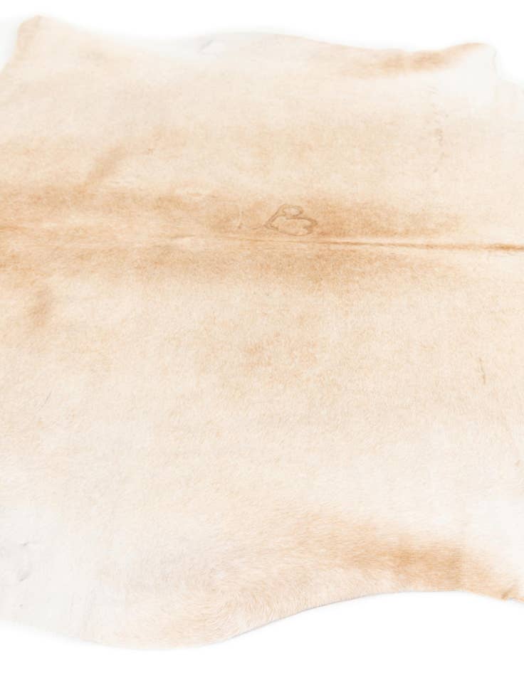 Detail image of  5' 4 x 5' 11 Cowhide Leather Square Rug