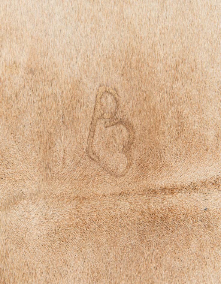 Detail image of  5' 4 x 5' 11 Cowhide Leather Square Rug