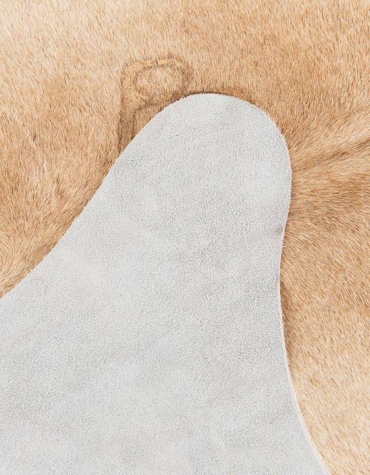 Detail image of  5' 4 x 5' 11 Cowhide Leather Square Rug