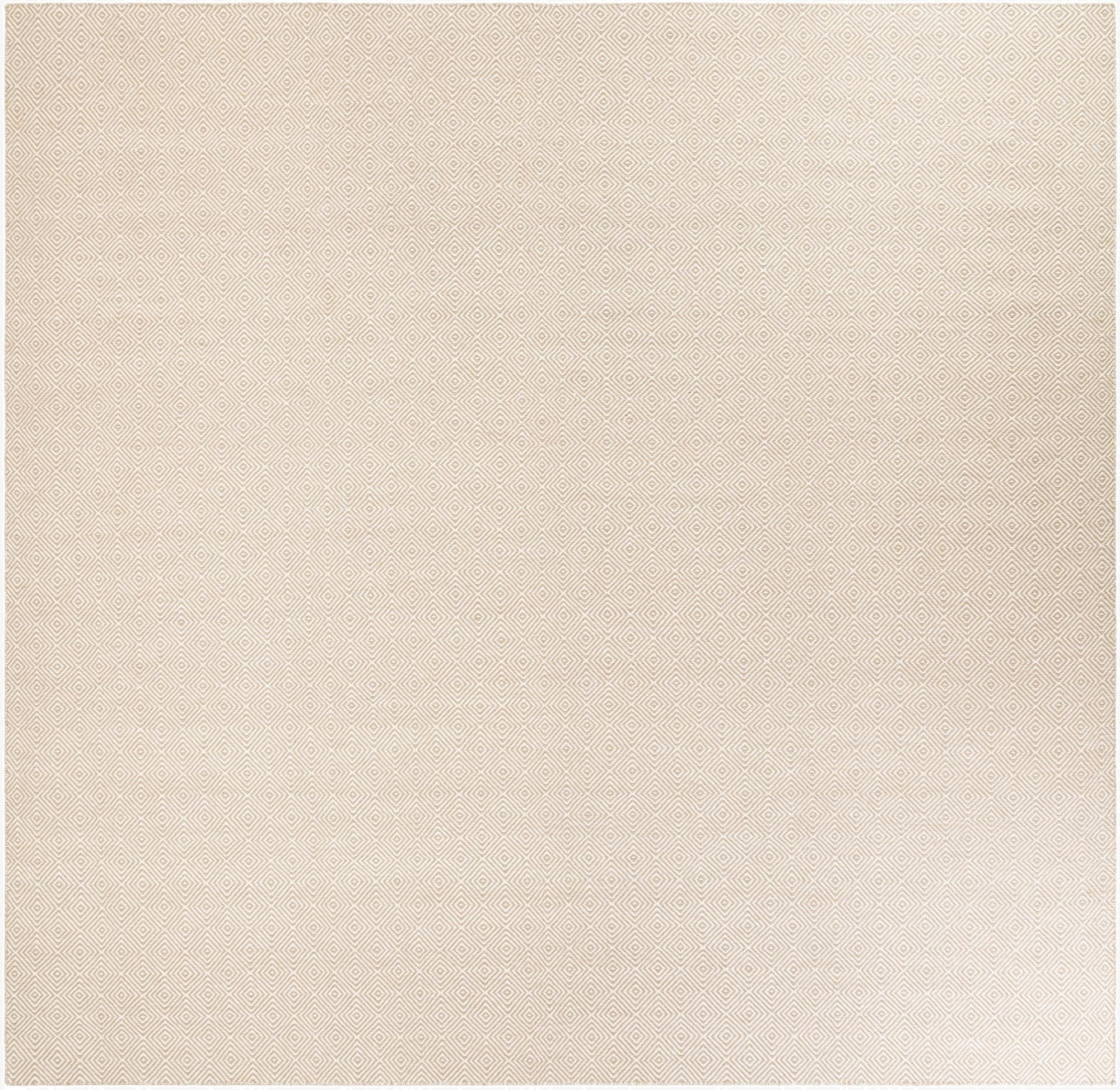 Primary image  12' x 12'  Hand Woven Geo Trellis Flatweave Square Rug