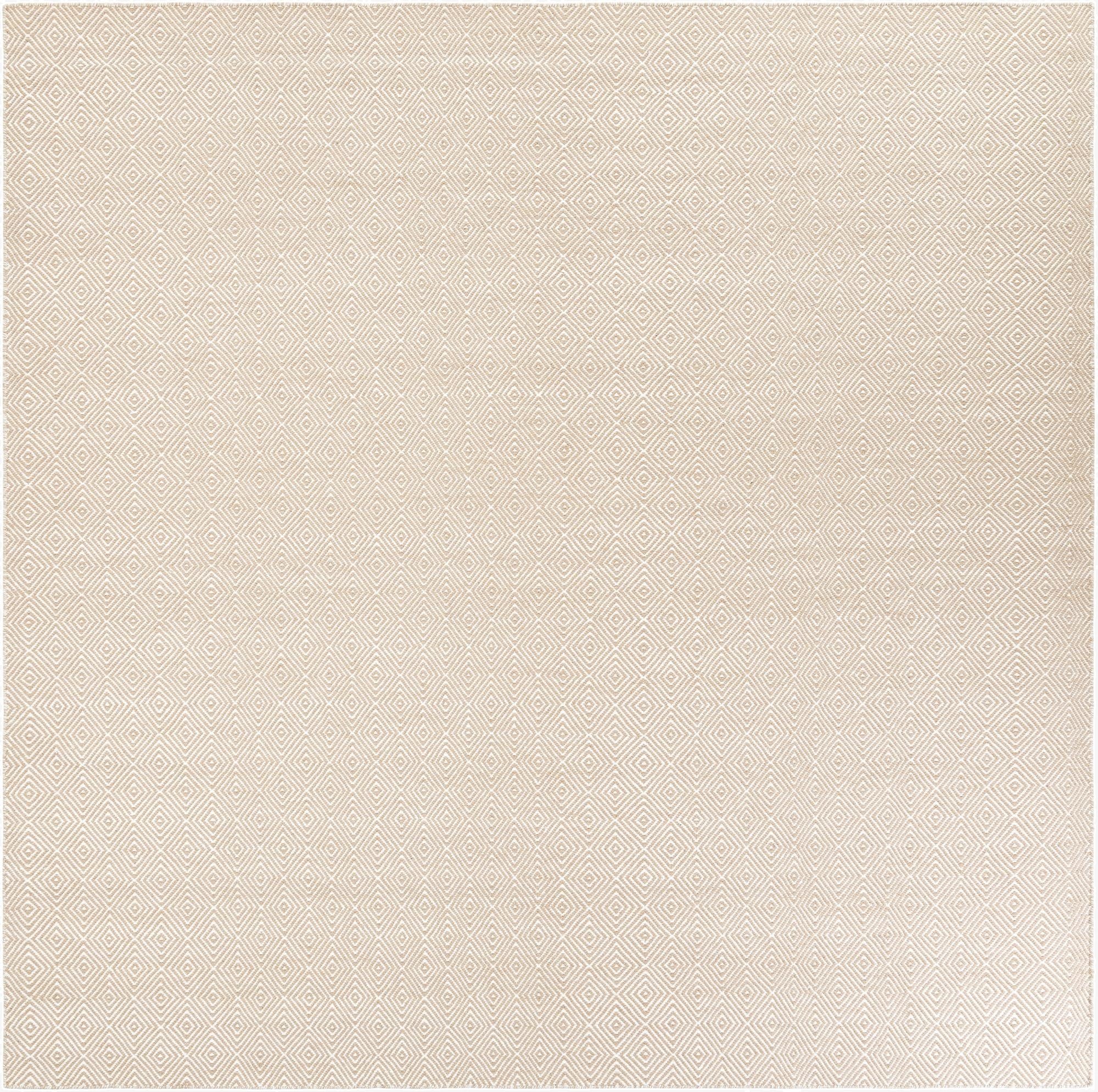  10' x 10'  Hand Woven Geo Trellis Flatweave Square Rug