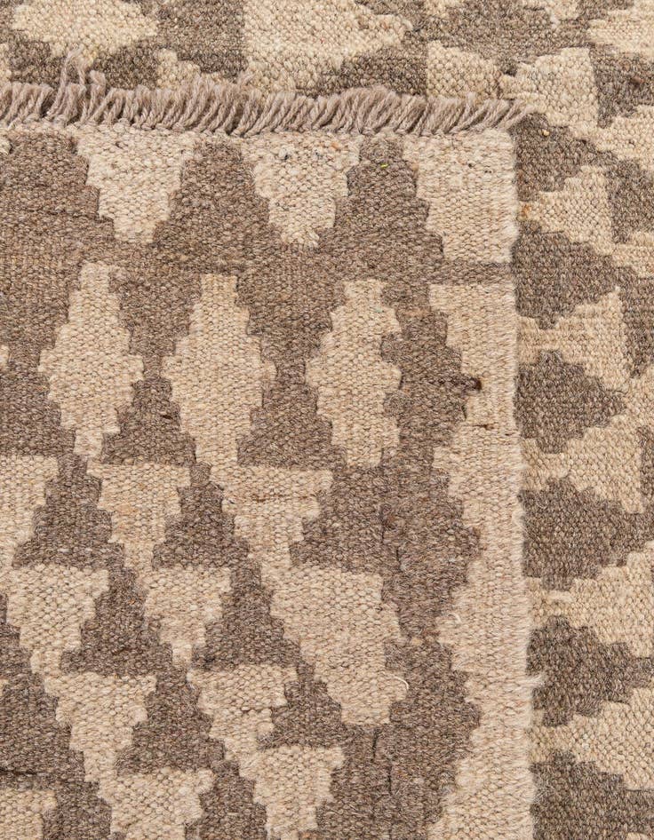 Detail image of  4' 9 x 5' 3  Hand Woven Kilim Maymana Wool Square Rug