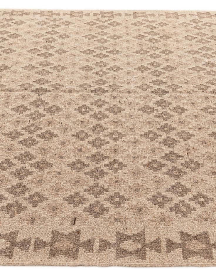 Detail image of  5' 1 x 5' 2  Hand Woven Kilim Maymana Wool Square Rug