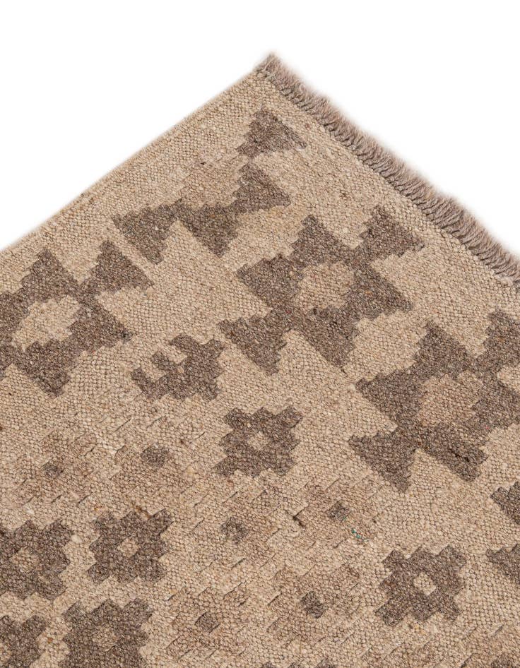 Detail image of  5' 1 x 5' 2  Hand Woven Kilim Maymana Wool Square Rug