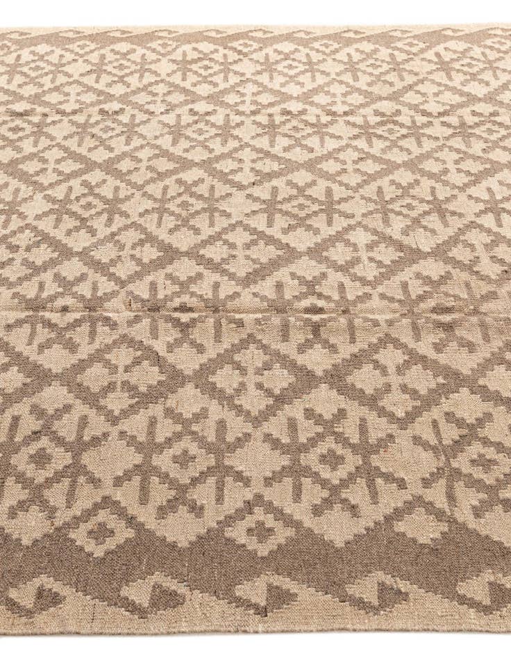 Detail image of  6' 7 x 6' 8  Hand Woven Kilim Maymana Wool Square Rug