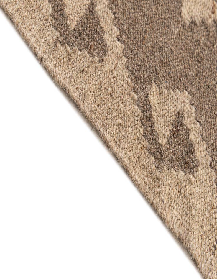 Detail image of  6' 7 x 6' 8  Hand Woven Kilim Maymana Wool Square Rug