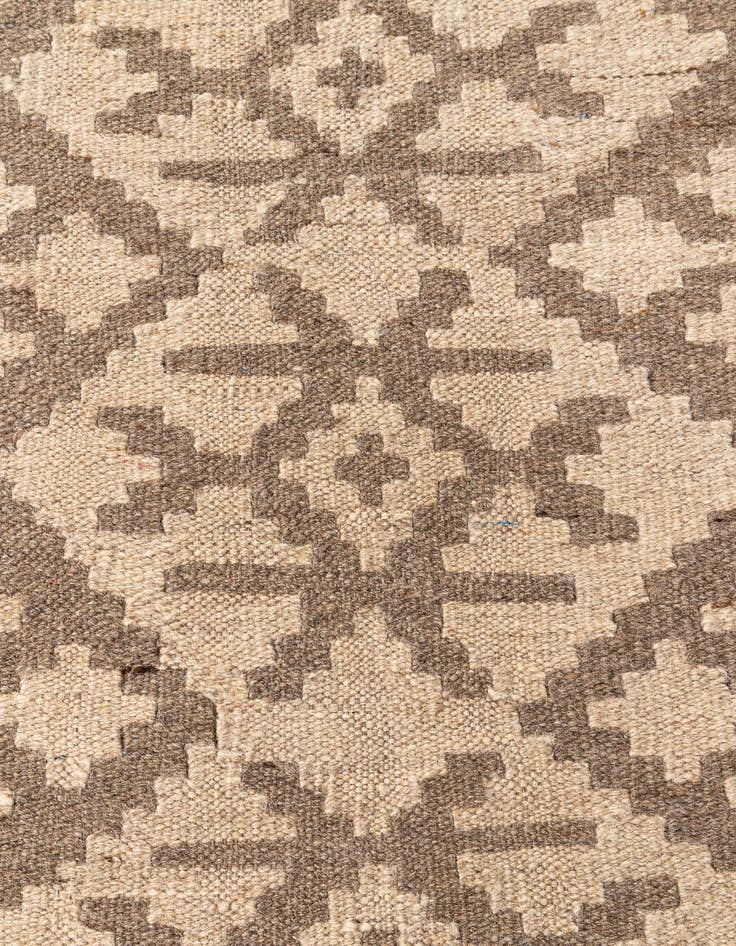 Detail image of  6' 7 x 6' 8  Hand Woven Kilim Maymana Wool Square Rug