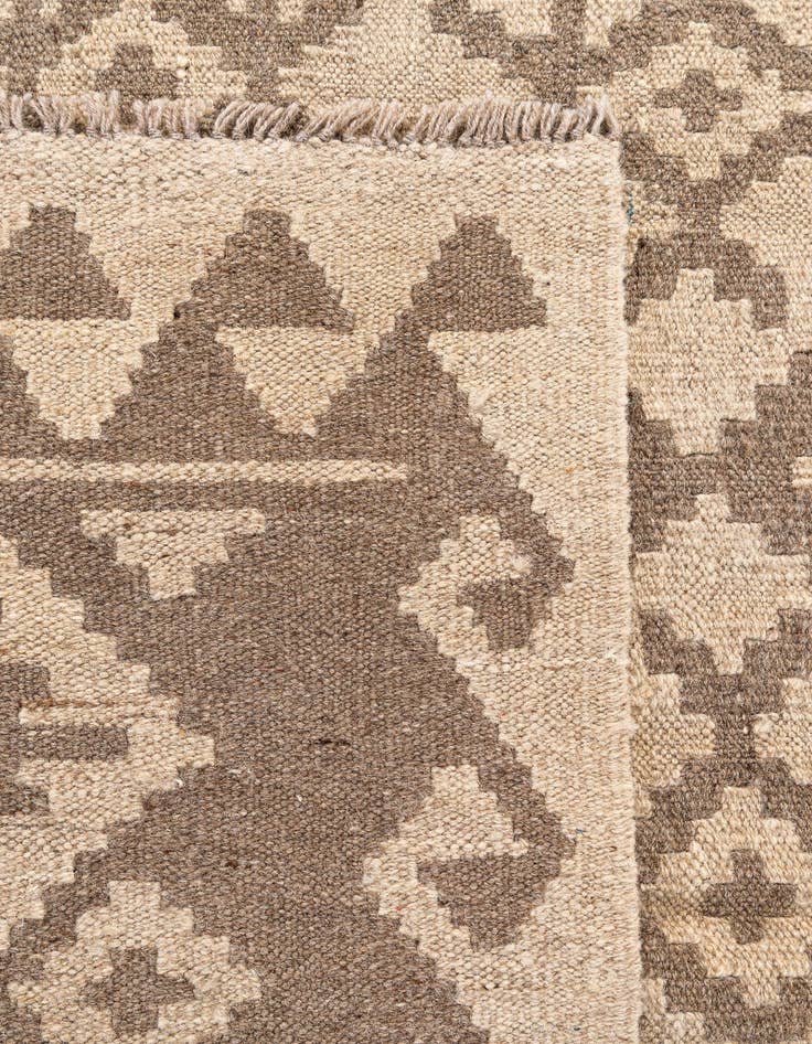 Detail image of  6' 7 x 6' 8  Hand Woven Kilim Maymana Wool Square Rug