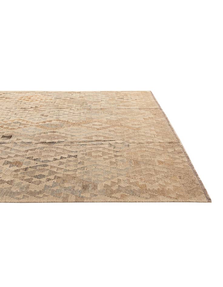 Detail image of  6' 10 x 7'  Hand Woven Kilim Maymana Wool Square Rug