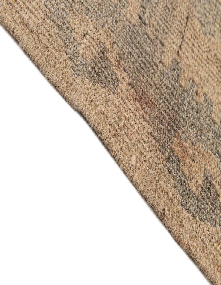 Detail image of  6' 10 x 7'  Hand Woven Kilim Maymana Wool Square Rug