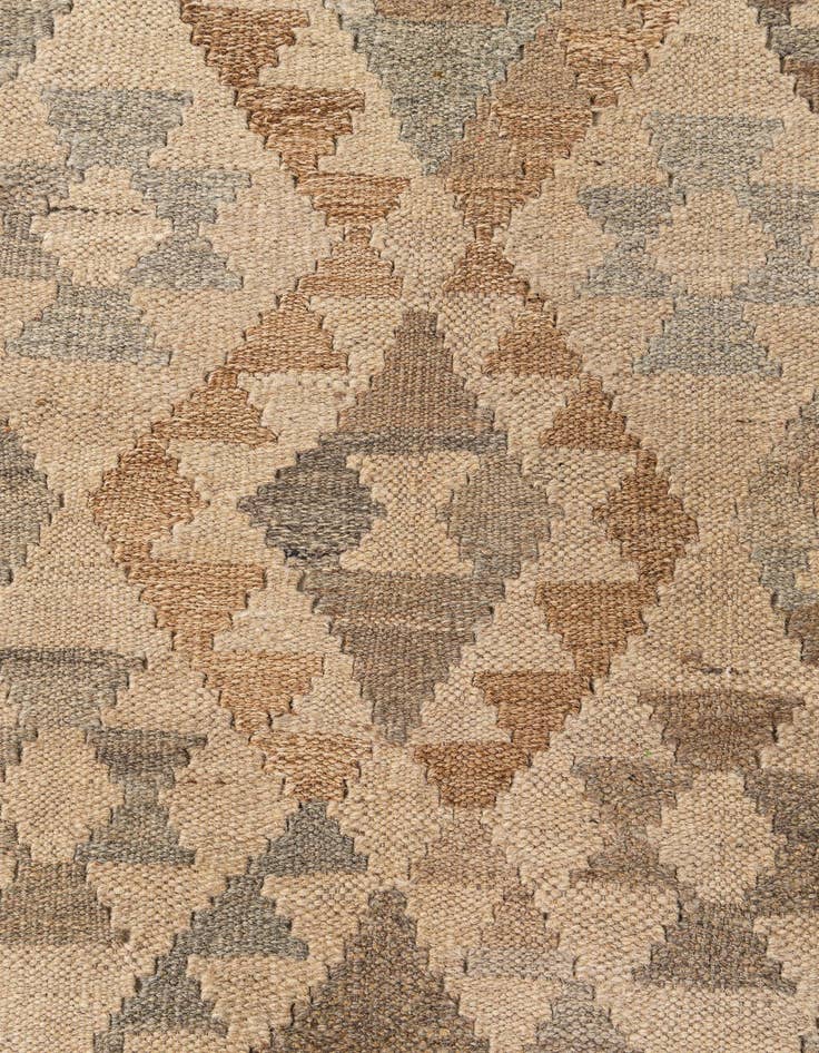 Detail image of  6' 10 x 7'  Hand Woven Kilim Maymana Wool Square Rug