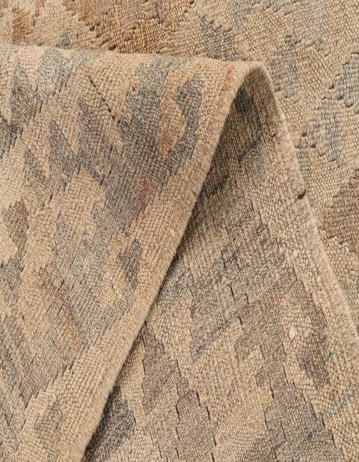 Detail image of  6' 10 x 7'  Hand Woven Kilim Maymana Wool Square Rug