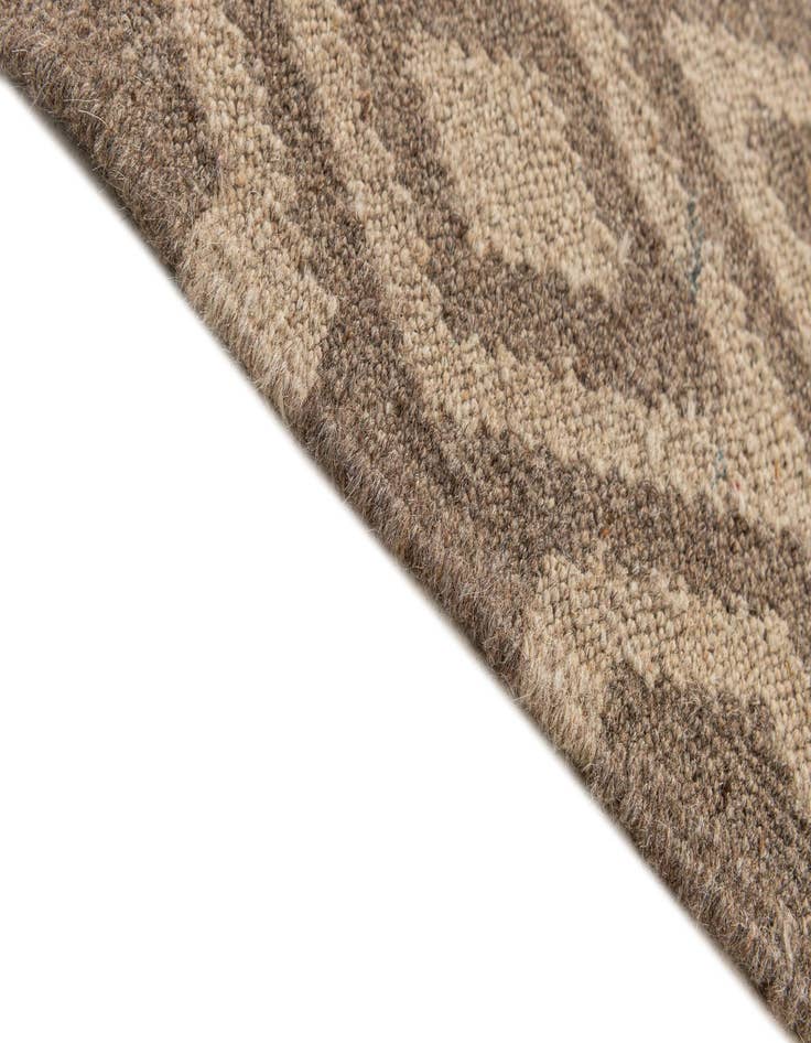 Detail image of  6' 8 x 7'  Hand Woven Kilim Maymana Wool Square Rug