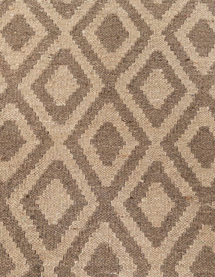 Detail image of  6' 8 x 7'  Hand Woven Kilim Maymana Wool Square Rug