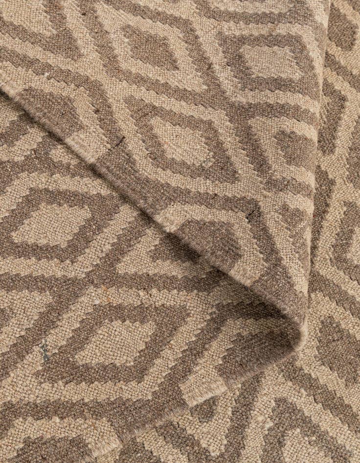 Detail image of  6' 8 x 7'  Hand Woven Kilim Maymana Wool Square Rug