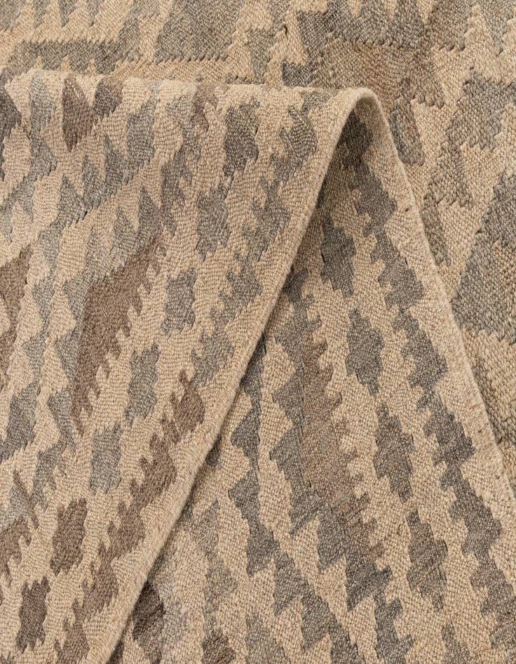 Detail image of  9' 9 x 10' 5  Hand Woven Kilim Maymana Wool Square Rug