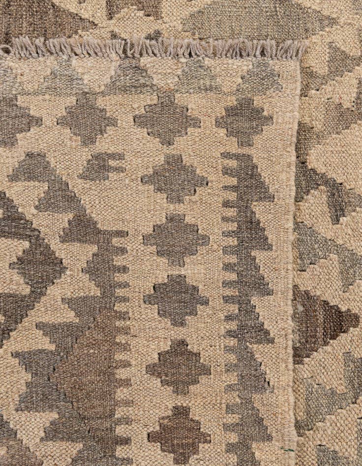 Detail image of  9' 9 x 10' 5  Hand Woven Kilim Maymana Wool Square Rug