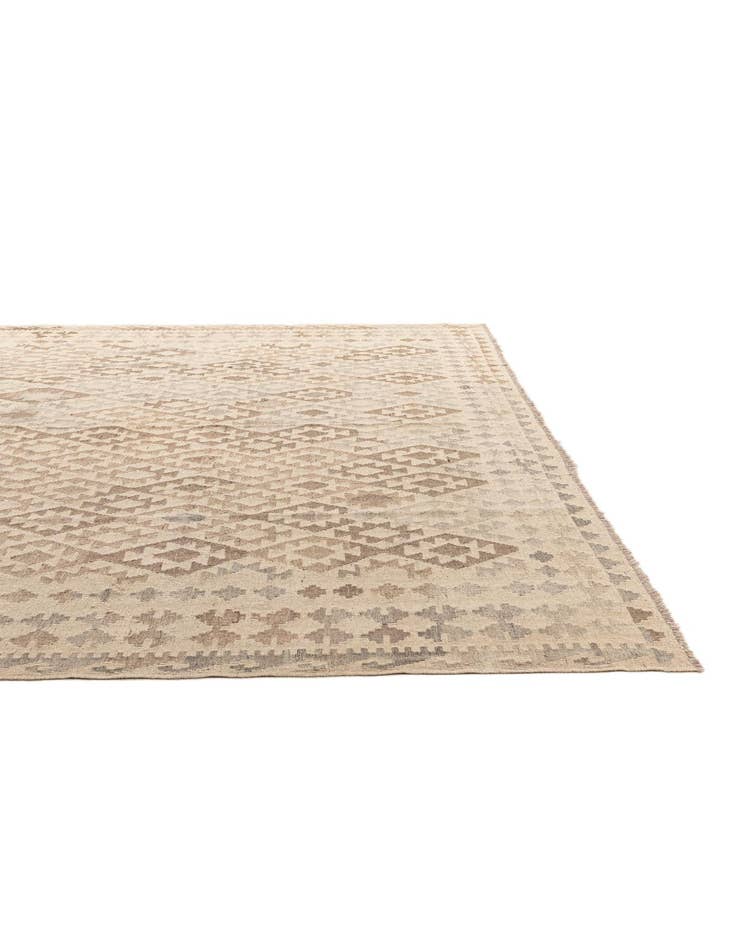 Detail image of  9' 9 x 10' 5  Hand Woven Kilim Maymana Wool Square Rug