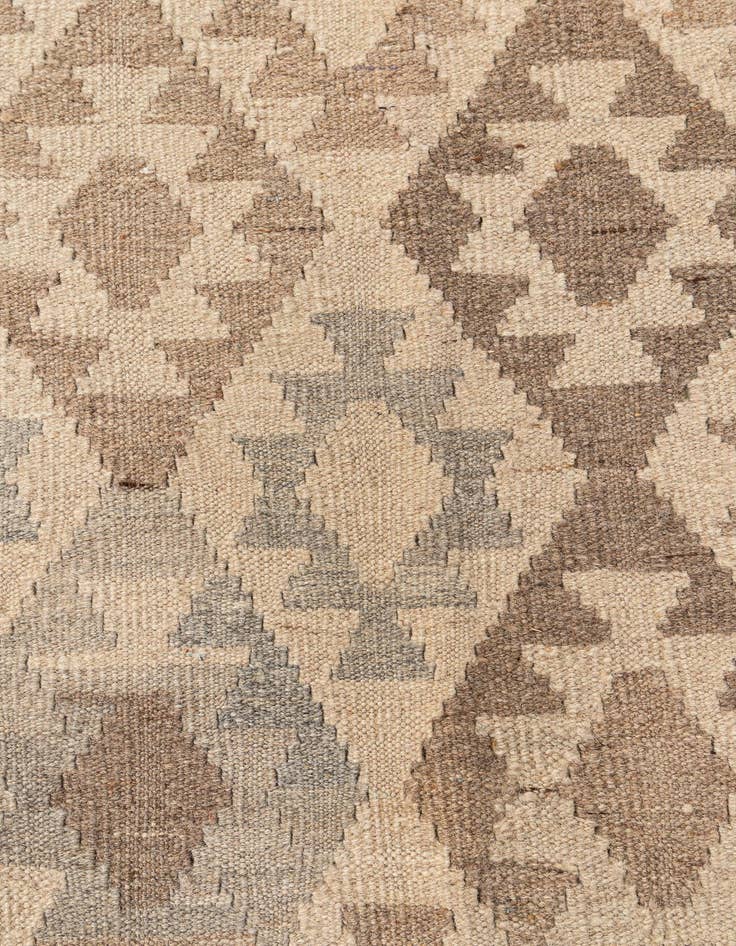 Detail image of  9' 9 x 10' 5  Hand Woven Kilim Maymana Wool Square Rug