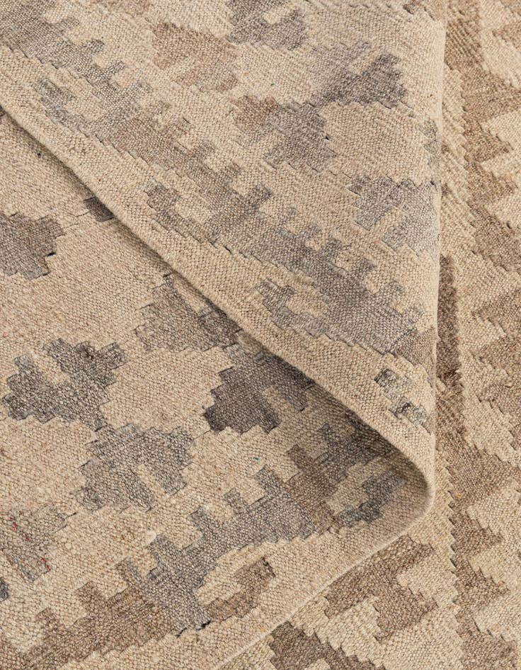 Detail image of  9' 9 x 10' 5  Hand Woven Kilim Maymana Wool Square Rug