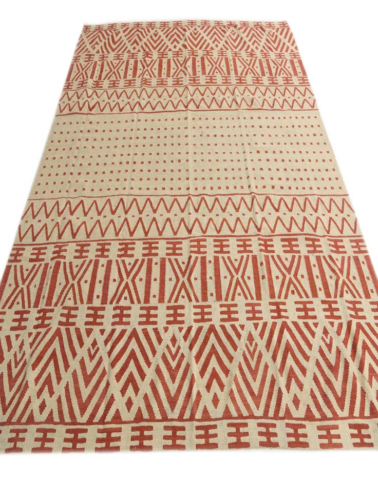 Detail image of  8' 7 x 9' 7  Hand Woven Kilim Modern Wool Square Rug