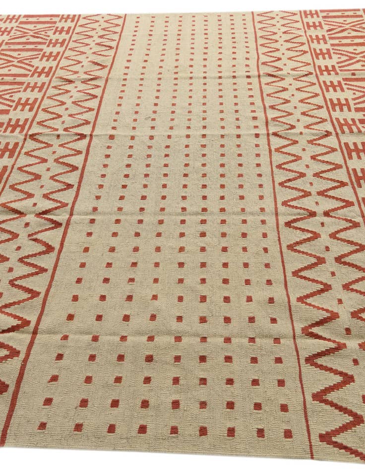 Detail image of  8' 7 x 9' 7  Hand Woven Kilim Modern Wool Square Rug