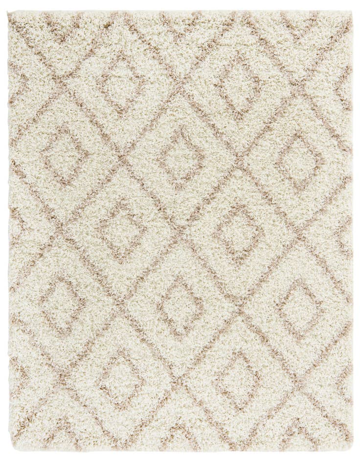 Detail image of  5' 3 x 5' 3 Lattice Shag Square Rug