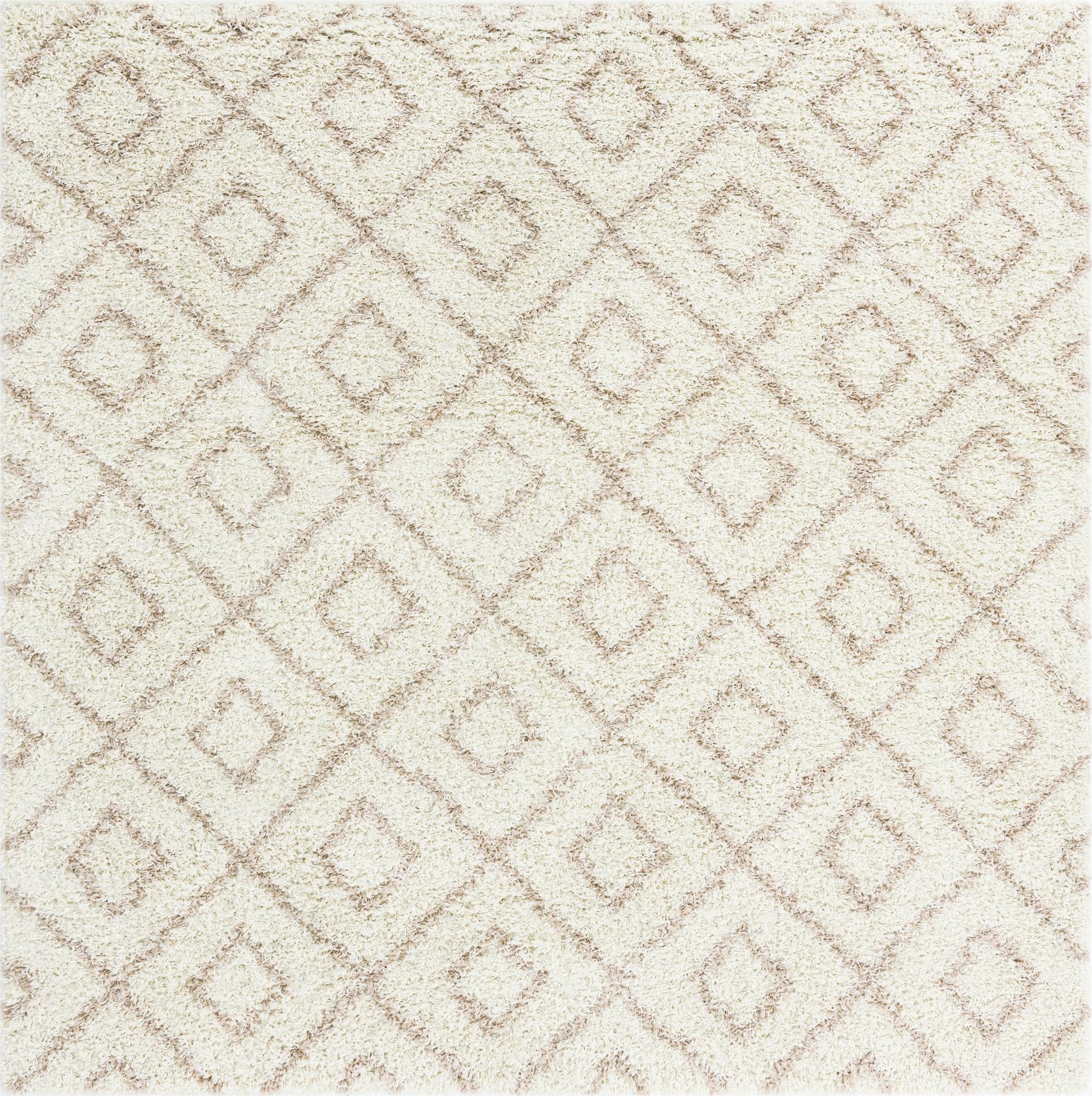  7' 10 x 7' 10 Lattice Shag Square Rug
