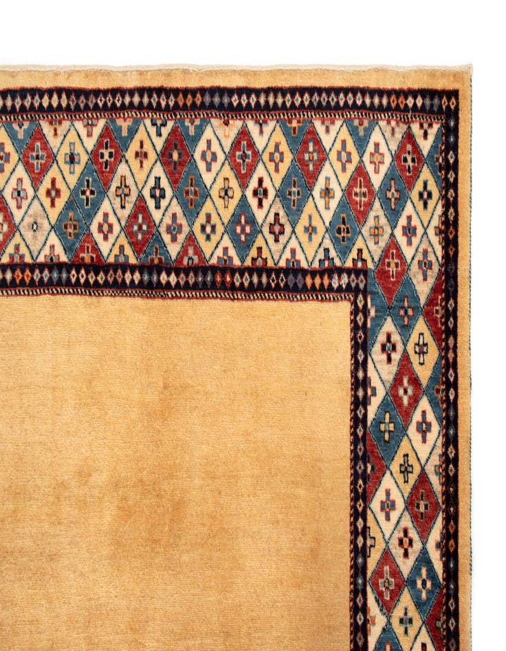 Detail image of 5' x 5' Hand Knotted Luribaft Persian Square Rug