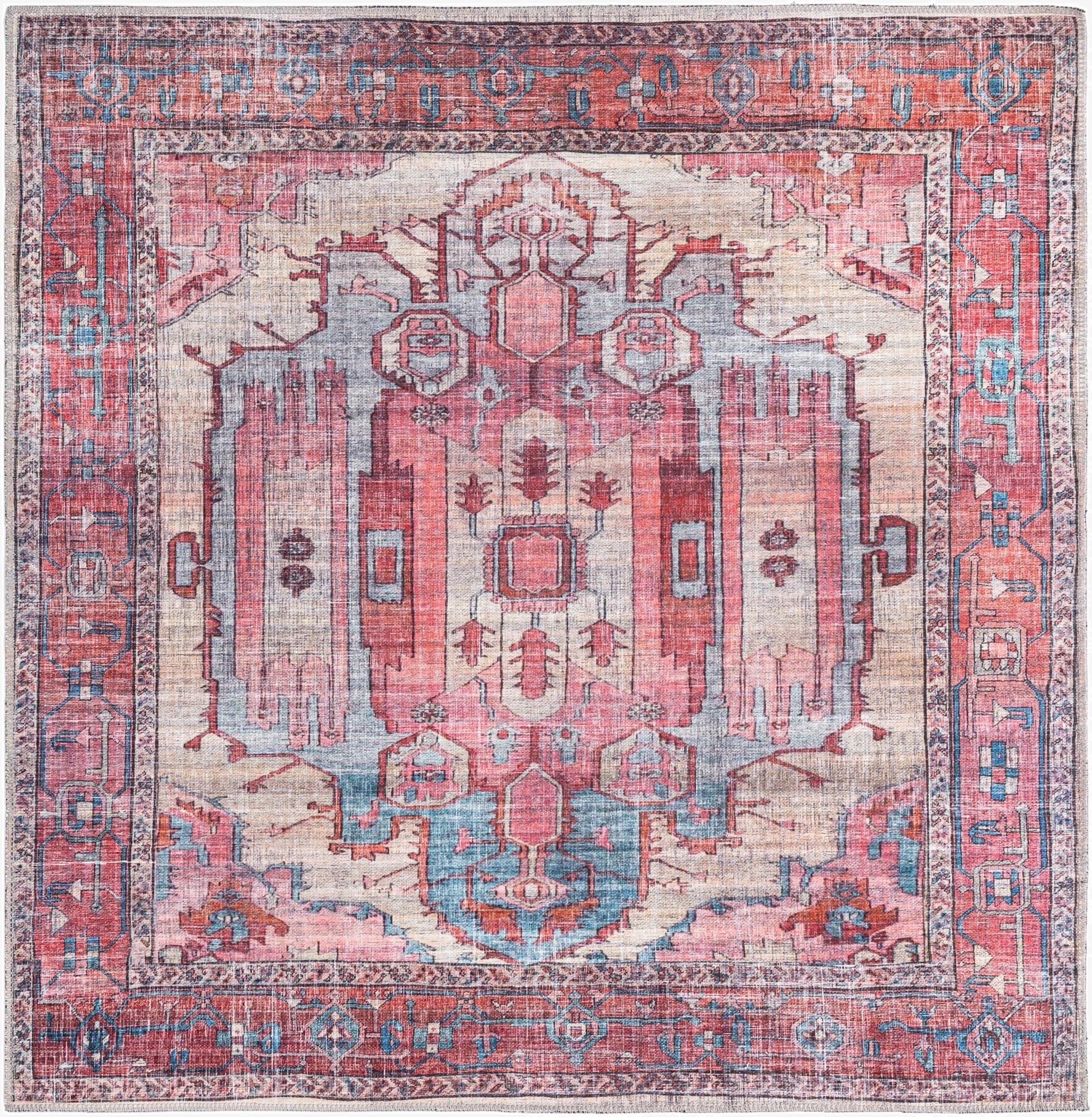  5' 3 x 5' 3  Washable Maahru Square Rug
