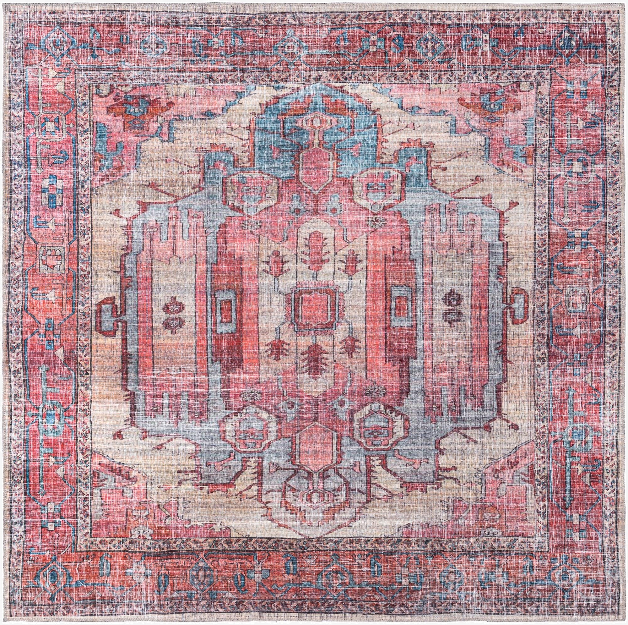  7' 10 x 7' 10  Washable Maahru Square Rug