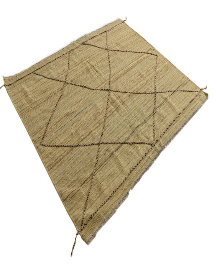 Detail image of  5' 6 x 6' 8  Hand Knotted Moroccan Wool Square Rug