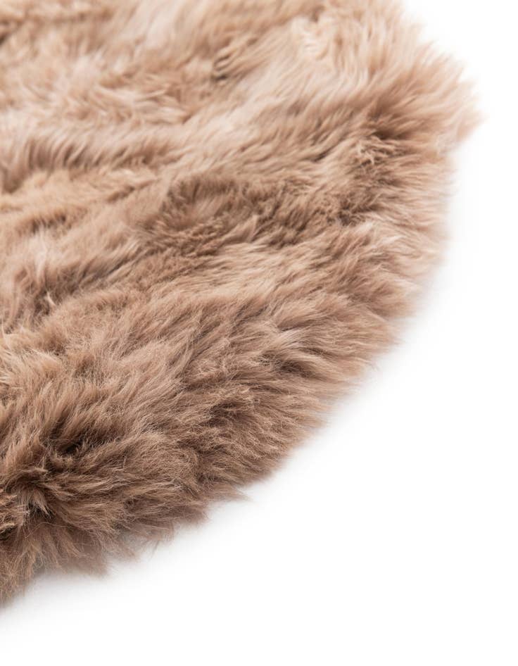 Detail image of  6' x 6' Natural Sheepskin Square Rug